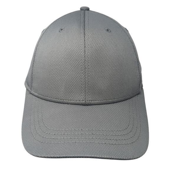 Athletic Works Fitted Hat Gray XL Solid Stretch Vent Holes Outdoor Blank - Picture 1 of 8